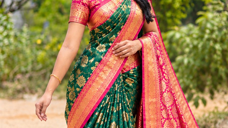 Saree pre-pleating service by Akshara Sree Boutique Ghatkesar Hyderabad